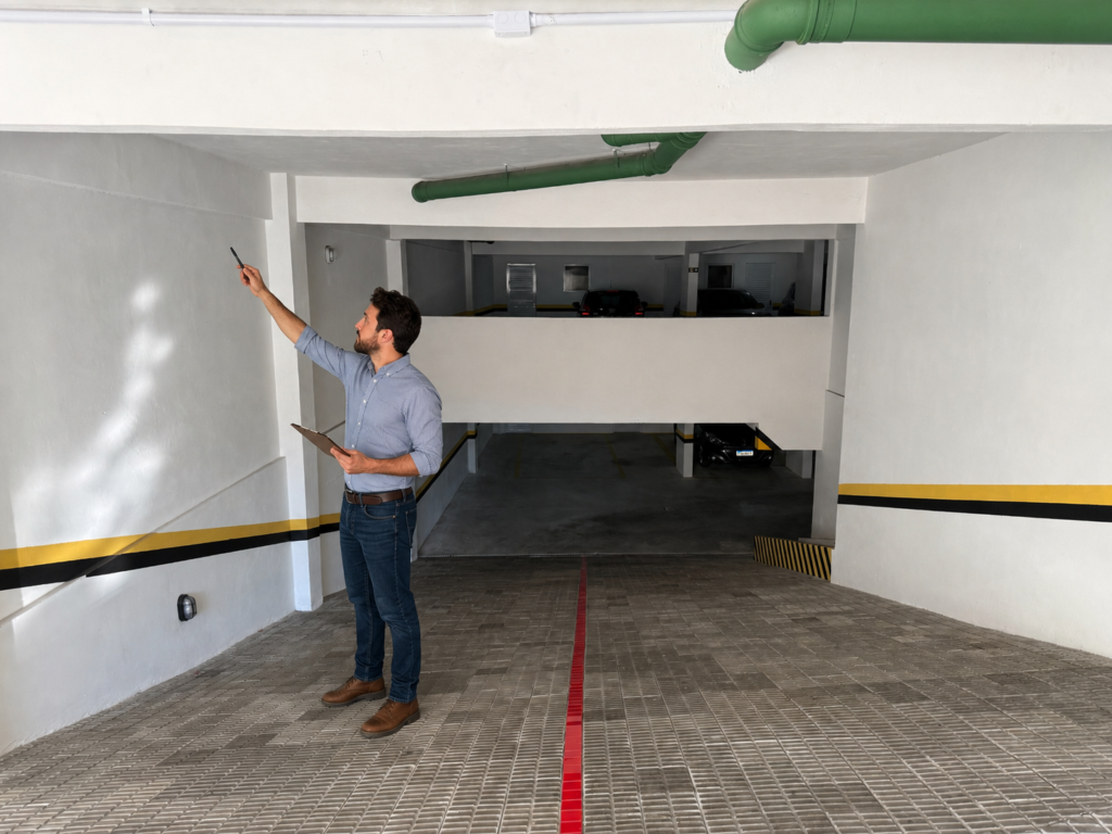 Engenheiro da Ferro 7 realizando inspeção predial em campo